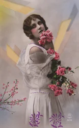Frau mit Blumen
